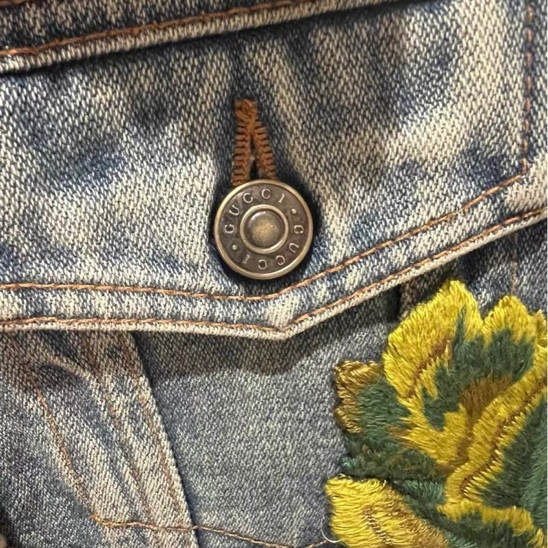 Gucci牛仔外套,里面全是羊毛很暖和36码-2