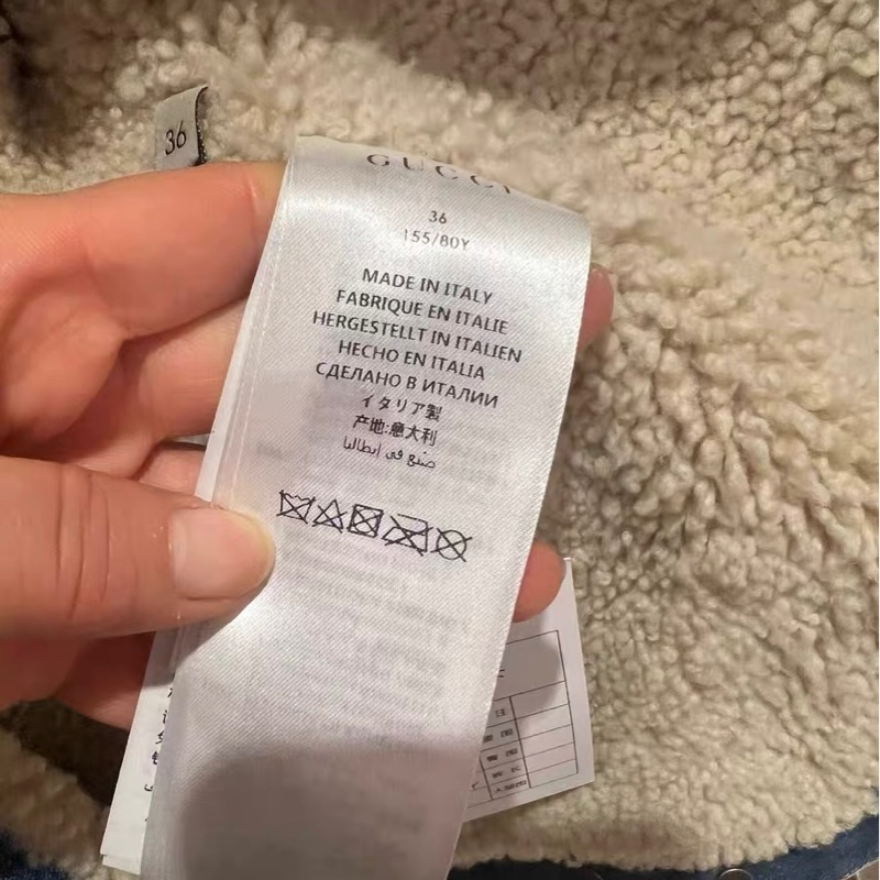 Gucci牛仔外套,里面全是羊毛很暖和36码-3