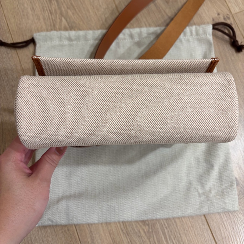 Hermes mini Herbag(金棕金)帆布包-3