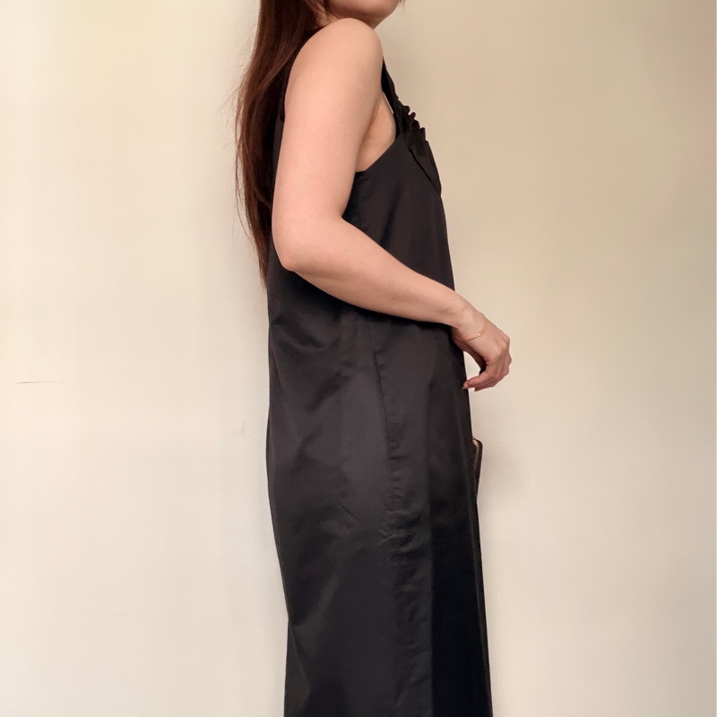 Bottega Veneta BV IT40 黑色絲質連衣裙 洋裝 晚宴禮服 中長裙 意大利製-3