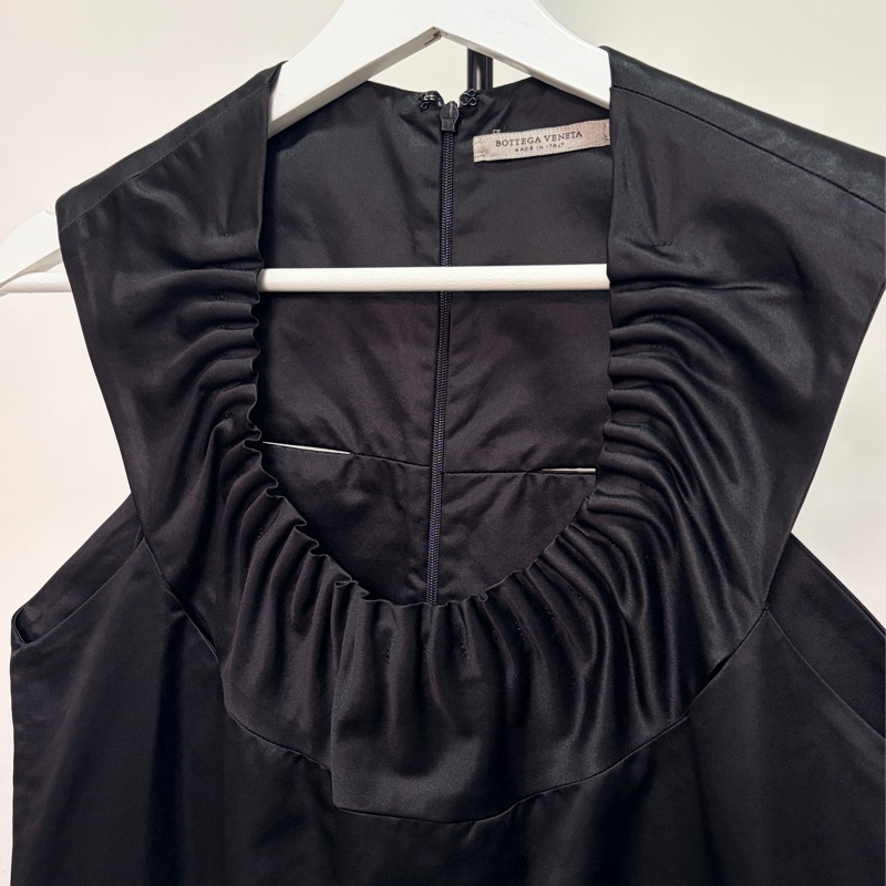 Bottega Veneta BV IT40 黑色絲質連衣裙 洋裝 晚宴禮服 中長裙 意大利製-8