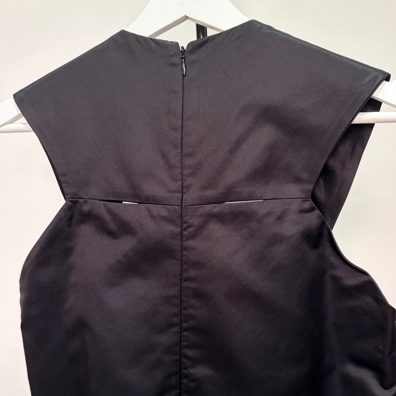 Bottega Veneta BV IT40 黑色絲質連衣裙 洋裝 晚宴禮服 中長裙 意大利製-12