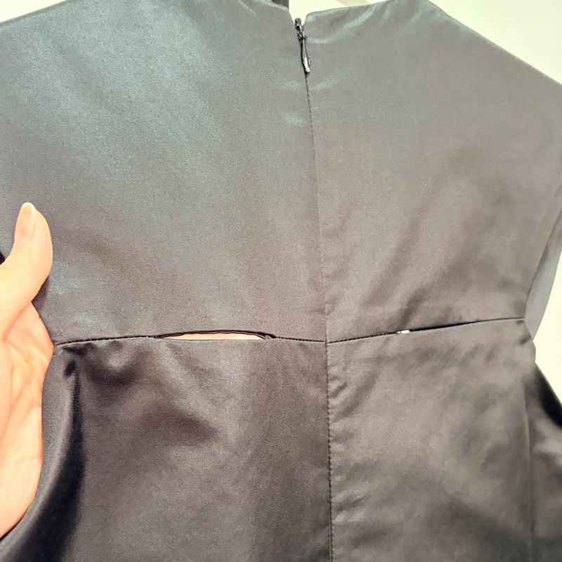 Bottega Veneta BV IT40 黑色絲質連衣裙 洋裝 晚宴禮服 中長裙 意大利製-13