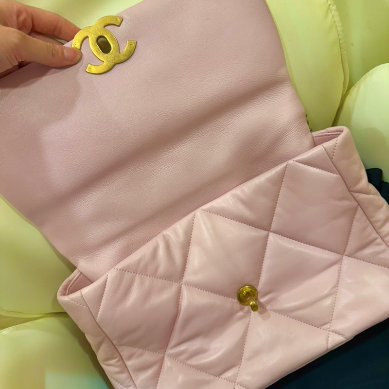 （全配閒置99新）香奈兒Chanel💗浪漫baby粉🌸19包中號30cm-3