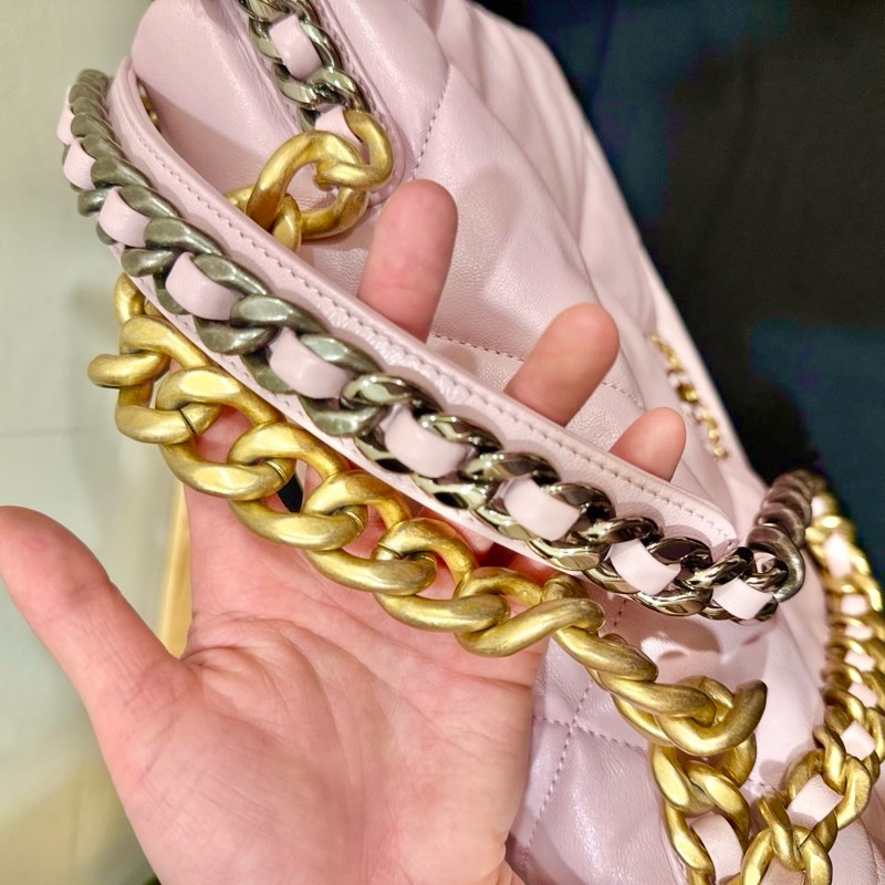 （全配閒置99新）香奈兒Chanel💗浪漫baby粉🌸19包中號30cm-8