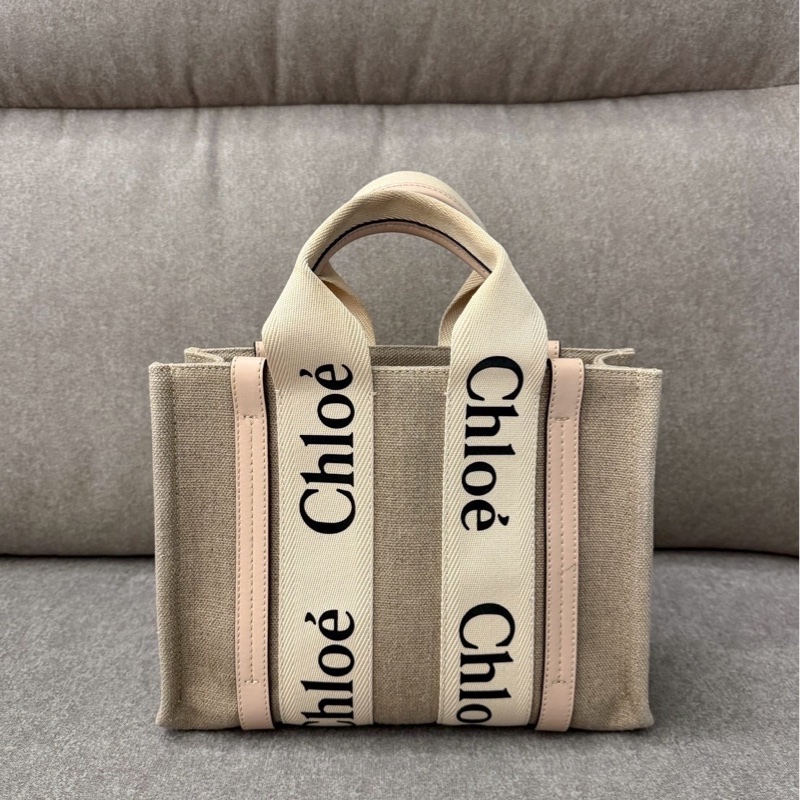 CHLOE woody帆布托特包-0