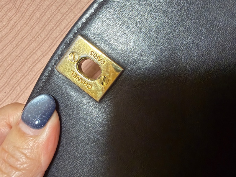 CHANEL 黑金羊皮黛妃包 VINTAGE 保證正品 免鑒定費-7