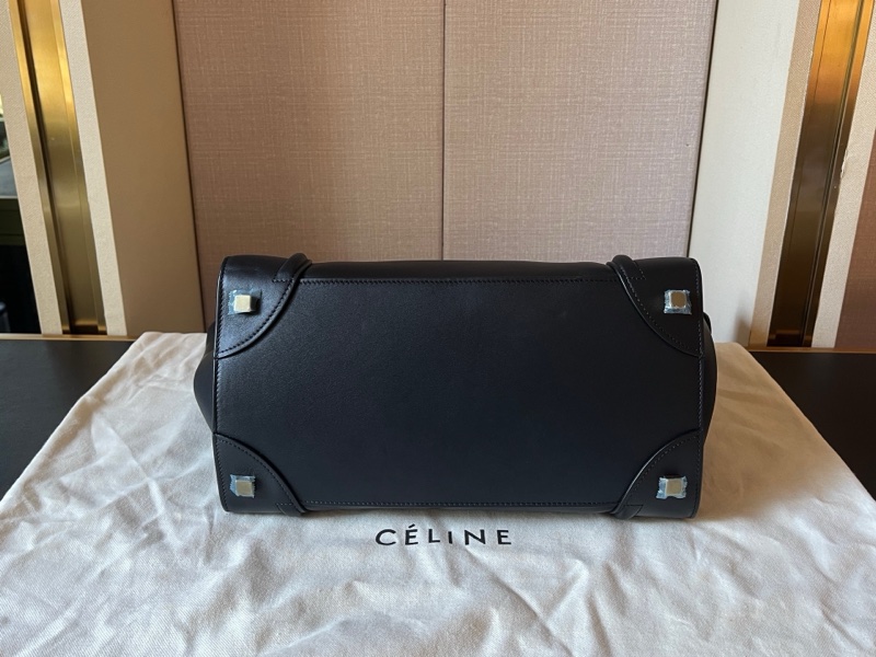 Celine賽琳 luggage tote黑色全皮大號笑臉包 30*30*17-3
