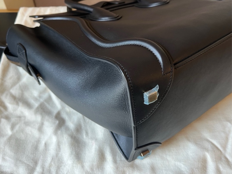 Celine賽琳 luggage tote黑色全皮大號笑臉包 30*30*17-6