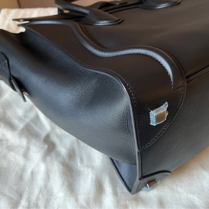 Celine賽琳 luggage tote黑色全皮大號笑臉包 30*30*17-9