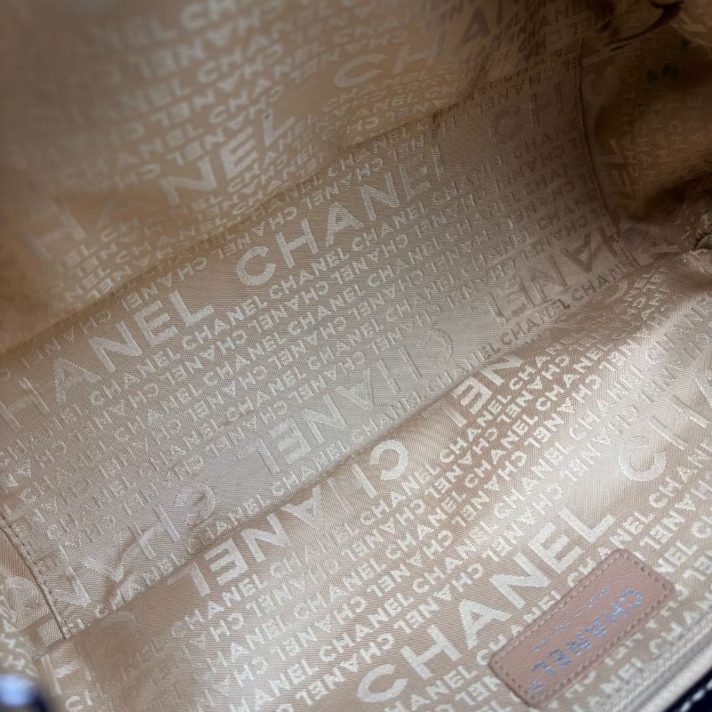 Chanel 中古外縫線餃子包黑銀 羊皮29*18*11 98新配件塵袋-2