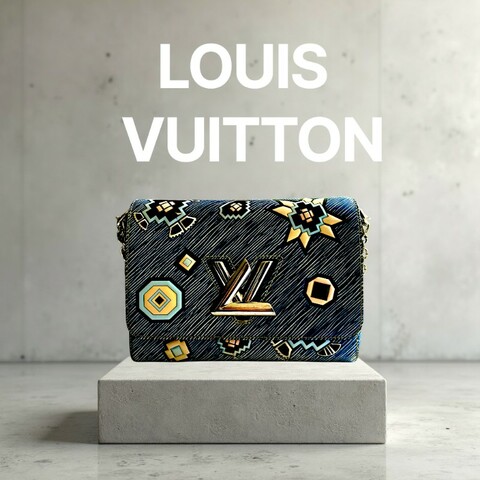 ㊣✨Louis Vuitton✨路易威登（附防塵袋）LV  Twist 稀有 圖騰 民俗風 水波紋 旋轉釦 鏈條包 單肩背 肩背包/二手精品/二手包/保證正品🌳二手樹屋🌳