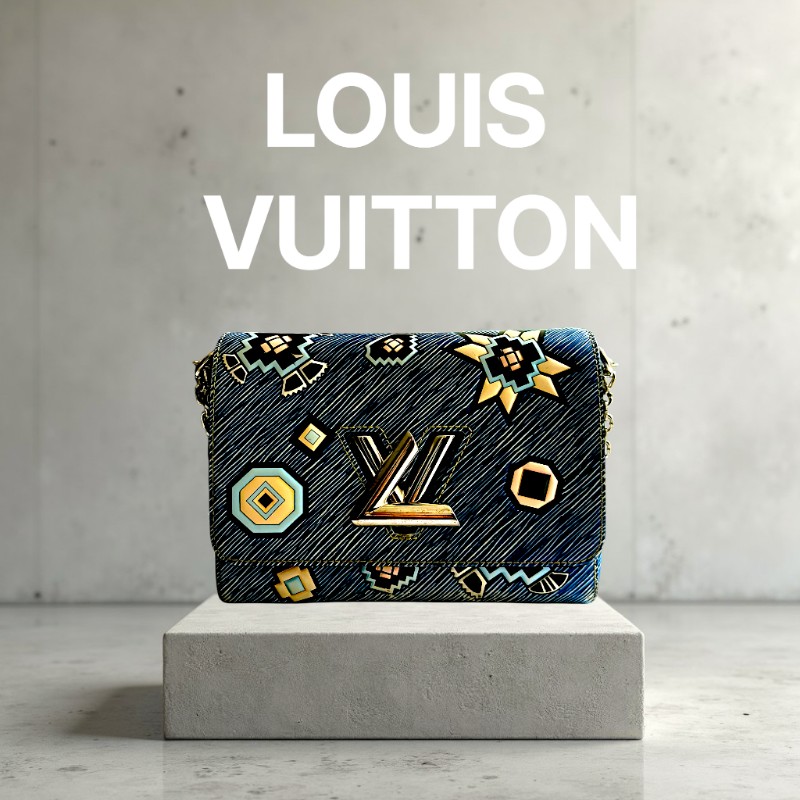 ㊣✨Louis Vuitton✨路易威登(附防塵袋)LV Twist 稀有 圖騰 民俗風 水波紋 旋轉釦 鏈條包 單肩背 肩背包/二手精品/二手包/保證正品🌳二手樹屋🌳-0