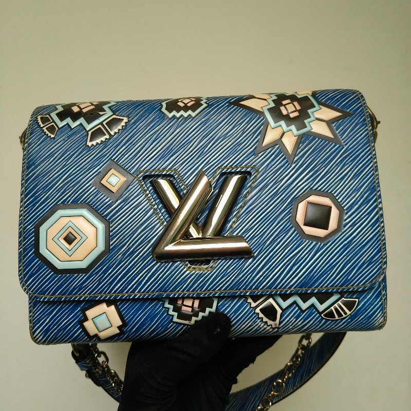 ㊣✨Louis Vuitton✨路易威登(附防塵袋)LV Twist 稀有 圖騰 民俗風 水波紋 旋轉釦 鏈條包 單肩背 肩背包/二手精品/二手包/保證正品🌳二手樹屋🌳-2