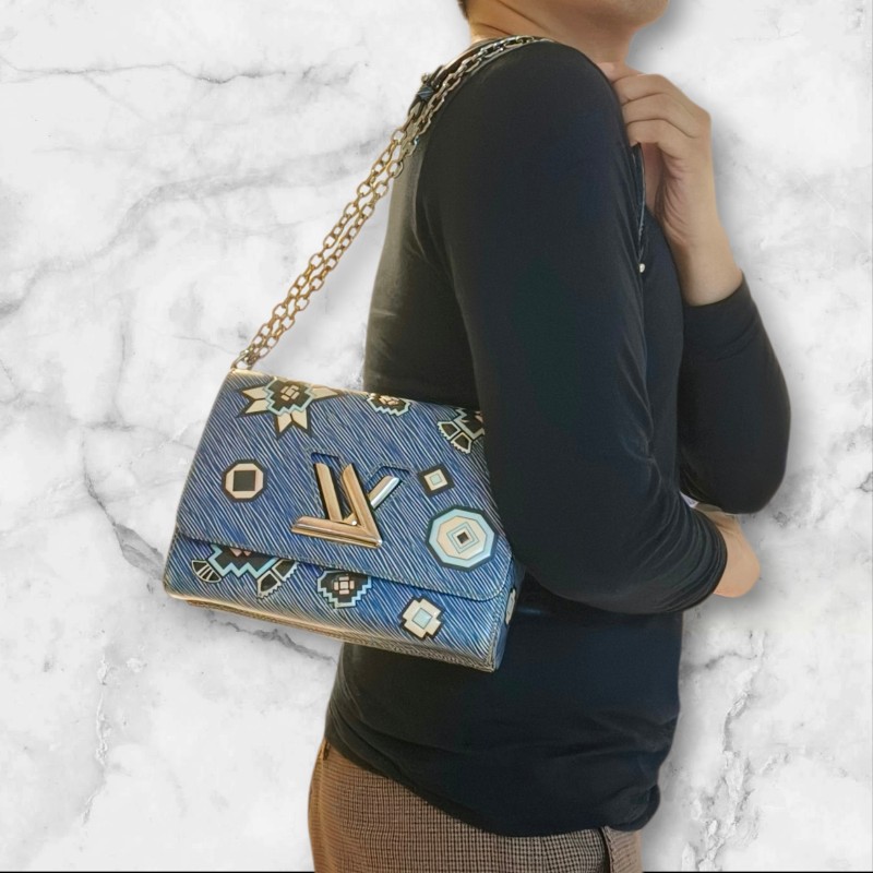 ㊣✨Louis Vuitton✨路易威登(附防塵袋)LV Twist 稀有 圖騰 民俗風 水波紋 旋轉釦 鏈條包 單肩背 肩背包/二手精品/二手包/保證正品🌳二手樹屋🌳-63