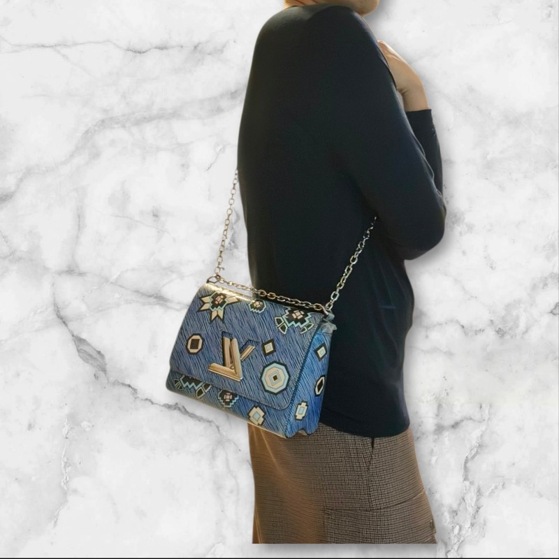 ㊣✨Louis Vuitton✨路易威登(附防塵袋)LV Twist 稀有 圖騰 民俗風 水波紋 旋轉釦 鏈條包 單肩背 肩背包/二手精品/二手包/保證正品🌳二手樹屋🌳-64