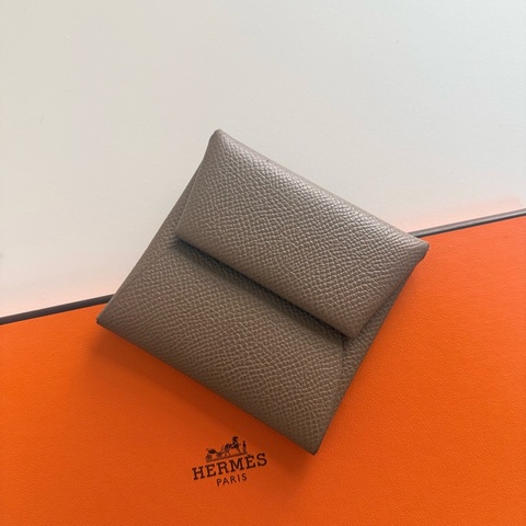 ✔️Hermès Bastia 零錢包 / Epsom皮 / 大象灰