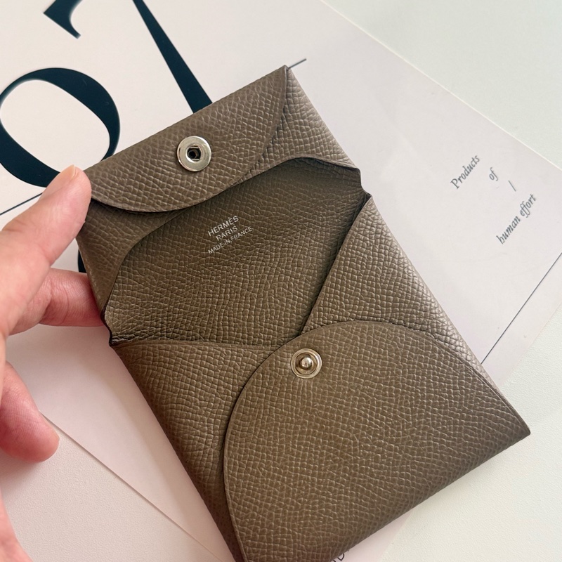 ✔️Hermès Bastia 零錢包 / Epsom皮 / 大象灰-5