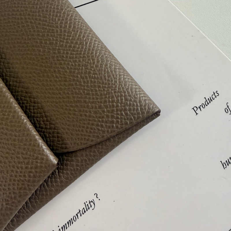 ✔️Hermès Bastia 零錢包 / Epsom皮 / 大象灰-8