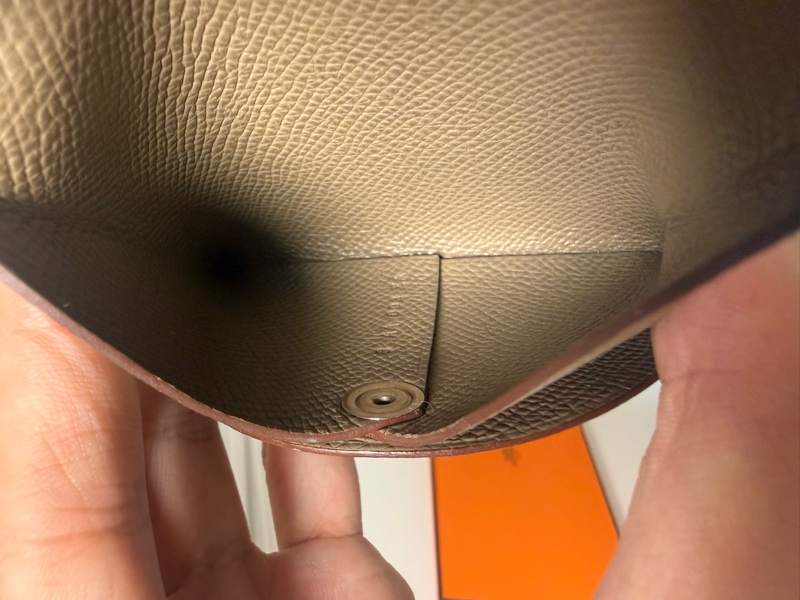 ✔️Hermès Bastia 零錢包 / Epsom皮 / 大象灰-18