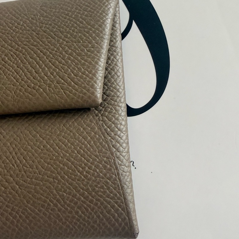 ✔️Hermès Bastia 零錢包 / Epsom皮 / 大象灰-23