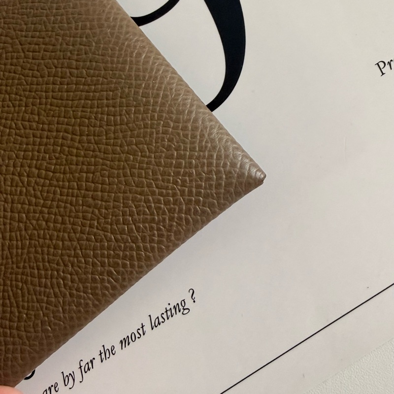 ✔️Hermès Bastia 零錢包 / Epsom皮 / 大象灰-31