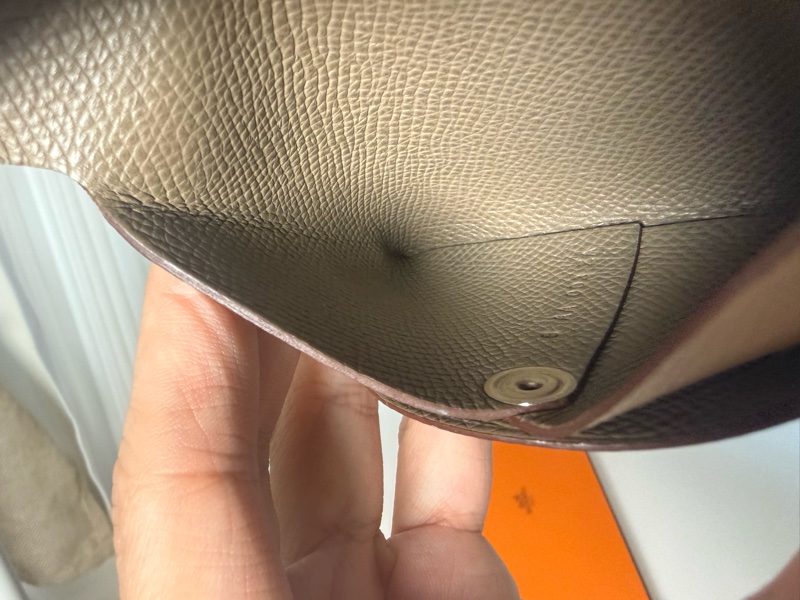 ✔️Hermès Bastia 零錢包 / Epsom皮 / 大象灰-39