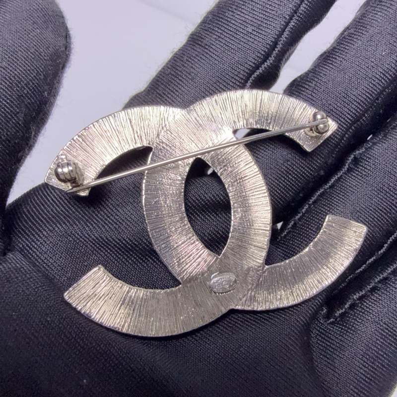 99新CHANEL香奈兒水晶滿鑽胸針方鑽 銀色胸針-11