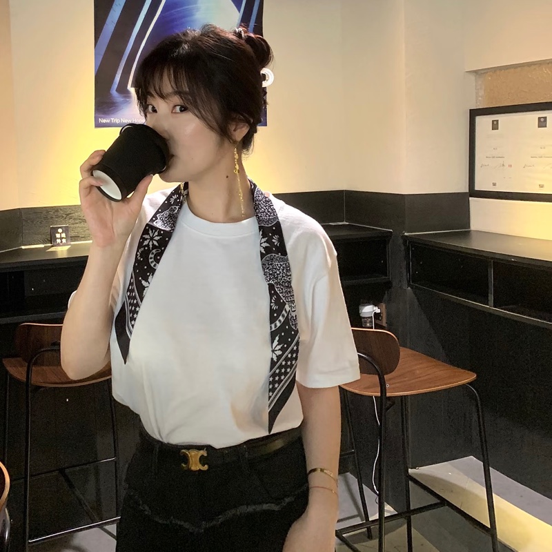 Hermes 愛馬仕 豹富 花豹成雙 Twilly 絲巾 黑白-13