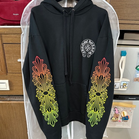 克羅心 chrome hearts 彩色 花臂 漸層 帽t 馬蹄