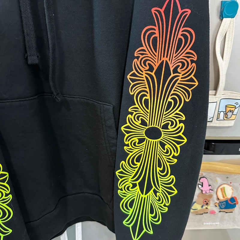 克羅心 chrome hearts 彩色 花臂 漸層 帽t 馬蹄-3