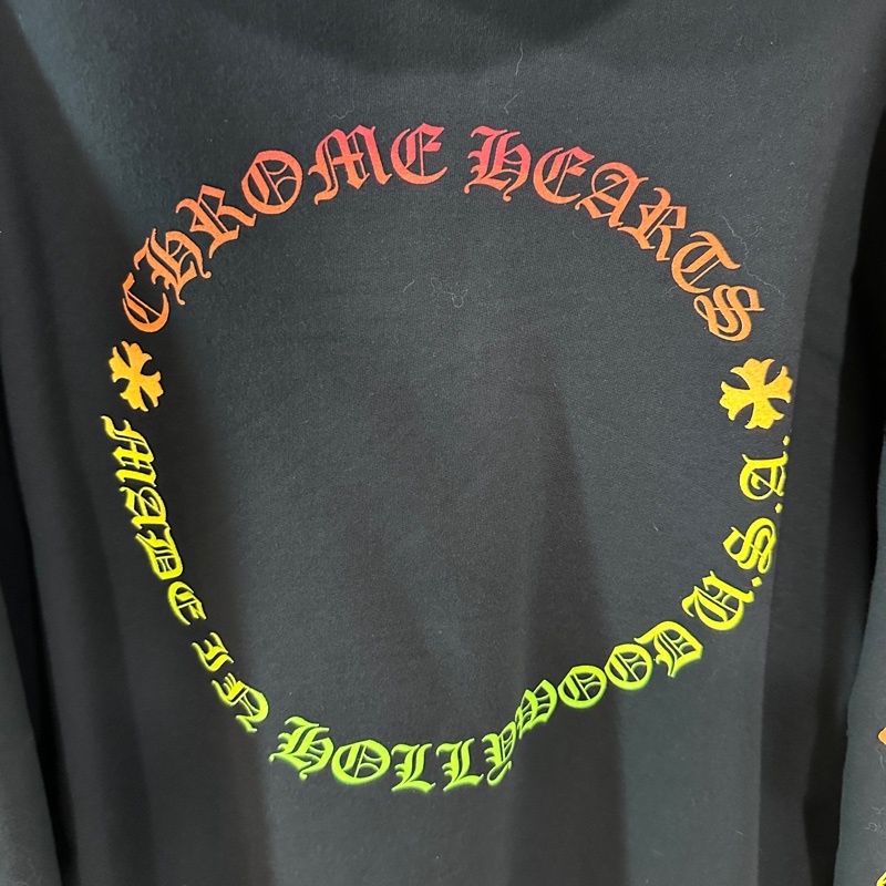克羅心 chrome hearts 彩色 花臂 漸層 帽t 馬蹄-8