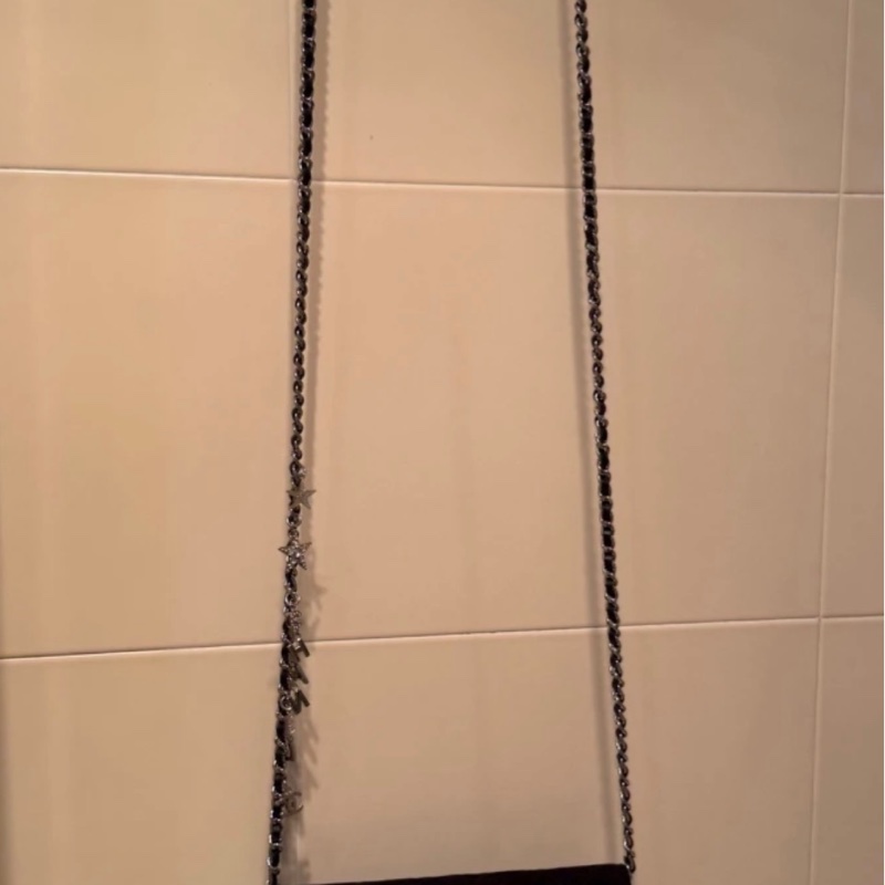 香奈兒麂皮星星包 肩帶可自己調節長短 多種背法 帶卡-4