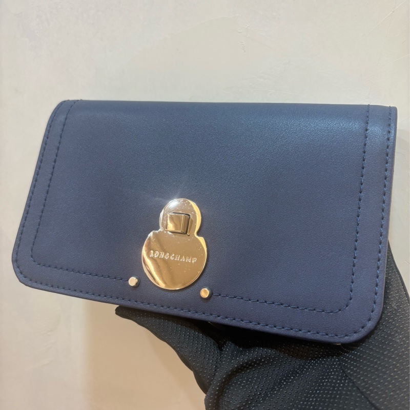 LONGCHAMP WOC 牛皮銀鏈-0