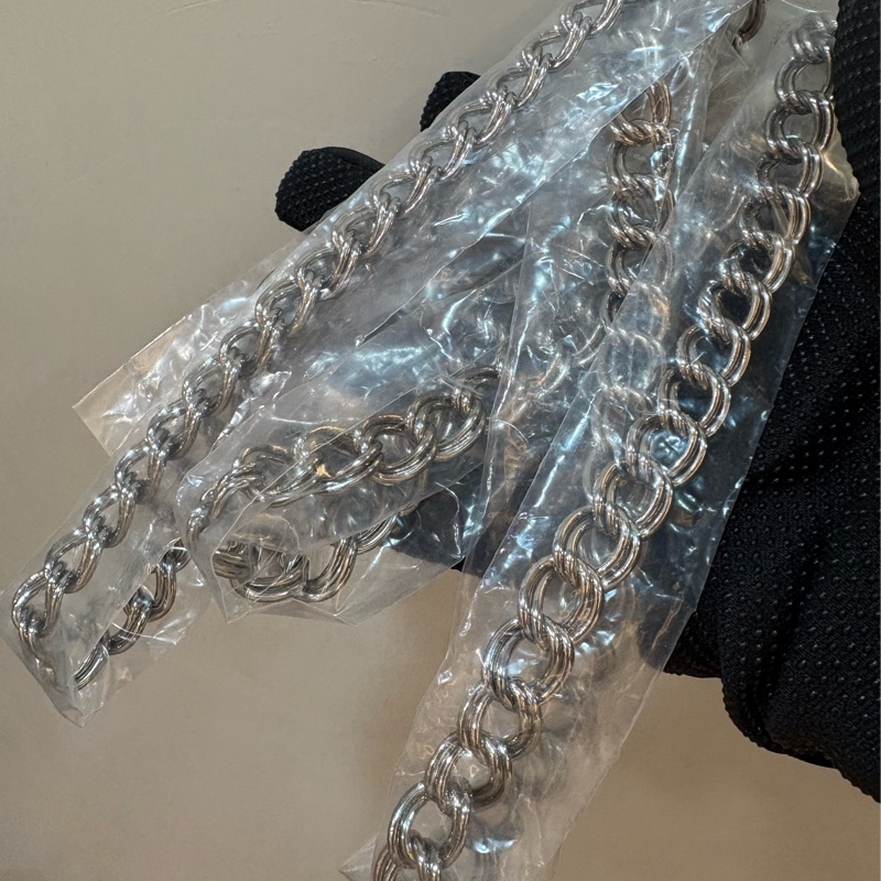 LONGCHAMP WOC 牛皮銀鏈-7