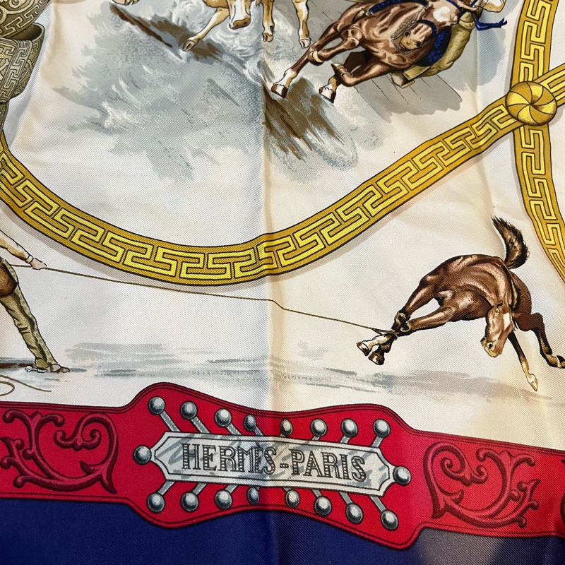 HERMES 微使用經典正品 90x90大方巾絲巾-15