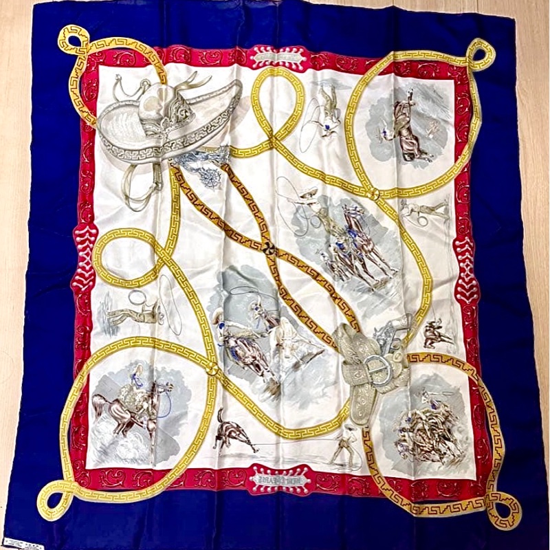 HERMES 微使用經典正品 90x90大方巾絲巾-17