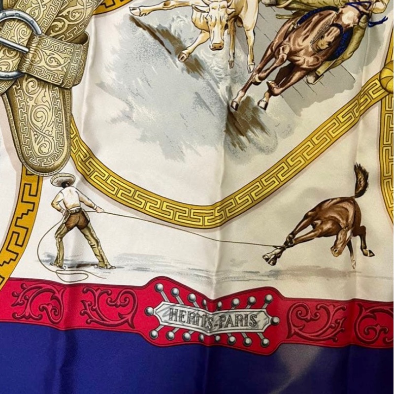 HERMES 微使用經典正品 90x90大方巾絲巾-35