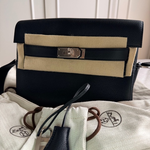 Hermes Kelly Messenger PM 黑銀 togo皮