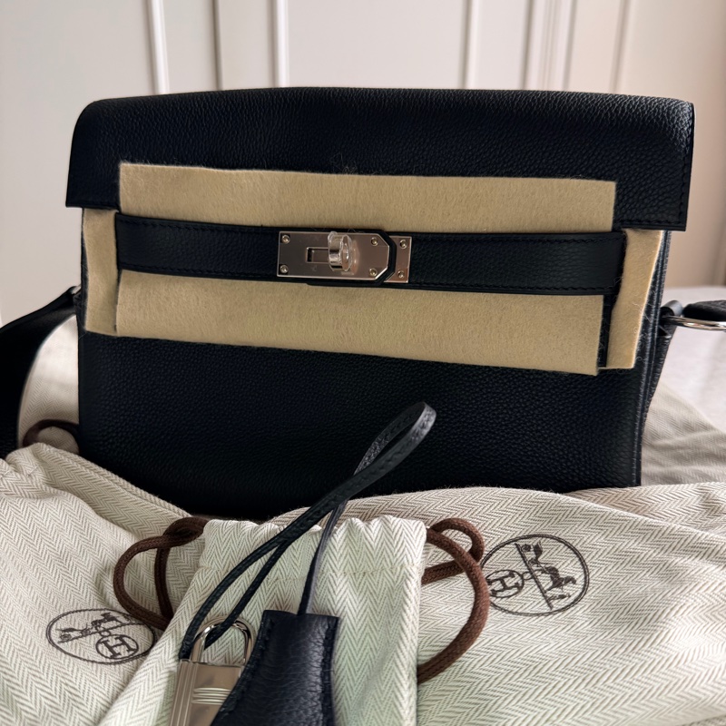 Hermes Kelly Messenger PM 黑銀 togo皮-0
