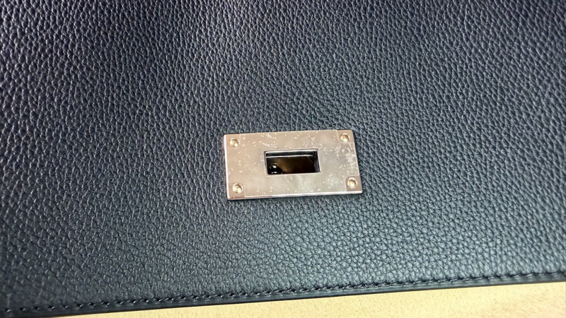 Hermes Kelly Messenger PM 黑銀 togo皮-2