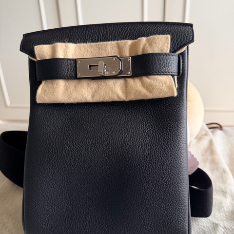 Hermes Hac a dos 黑銀togo皮