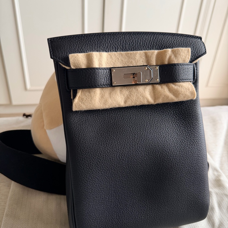 Hermes Hac a dos 黑銀togo皮-1