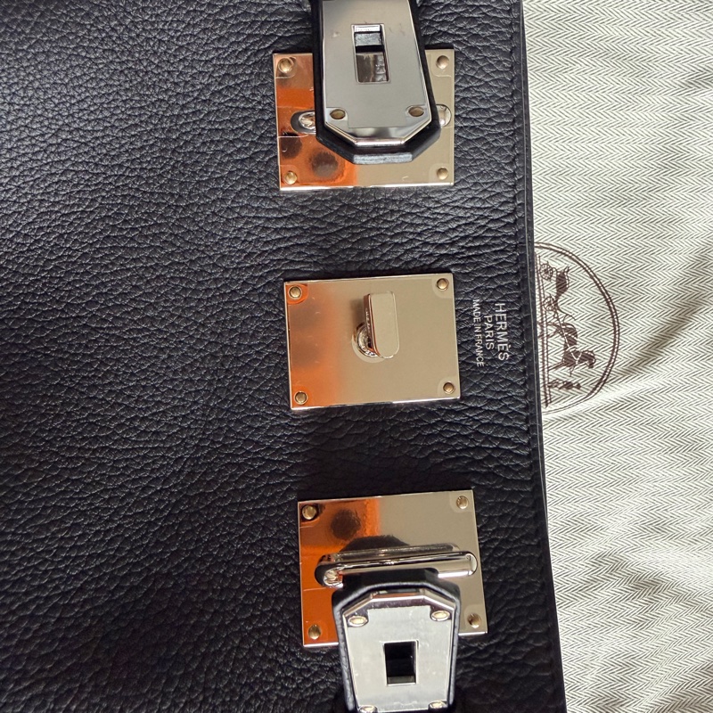 Hermes Hac a dos 黑銀togo皮-6