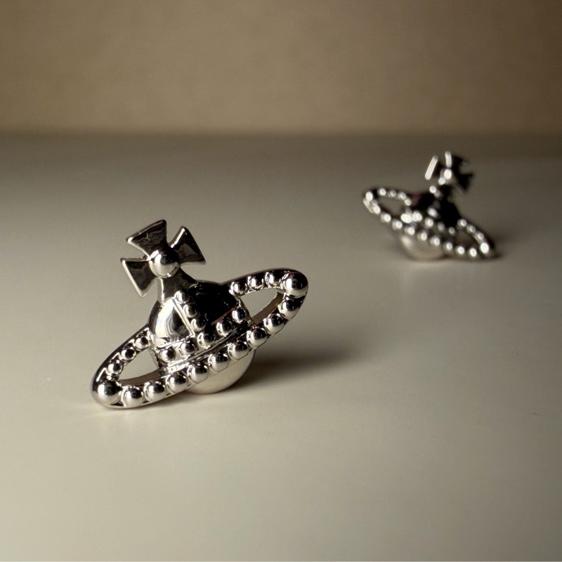 Vivienne Westwood🪐基本款 經典土星 日常耳環Farah earings (銀色)-2