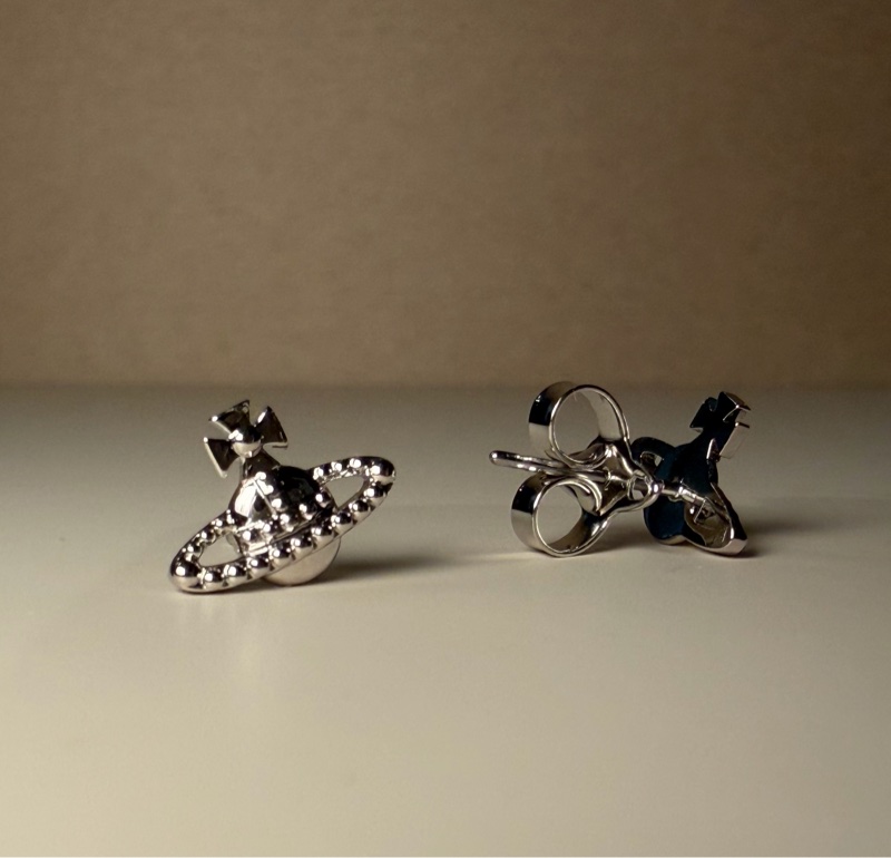 Vivienne Westwood🪐基本款 經典土星 日常耳環Farah earings (銀色)-4