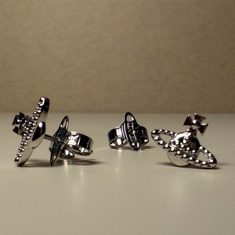 Vivienne Westwood🪐基本款 經典土星 日常耳環Farah earings (銀色)-5