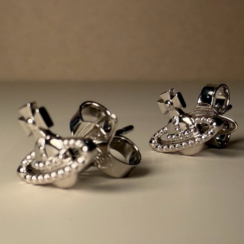 Vivienne Westwood🪐基本款 經典土星 日常耳環Farah earings (銀色)-6