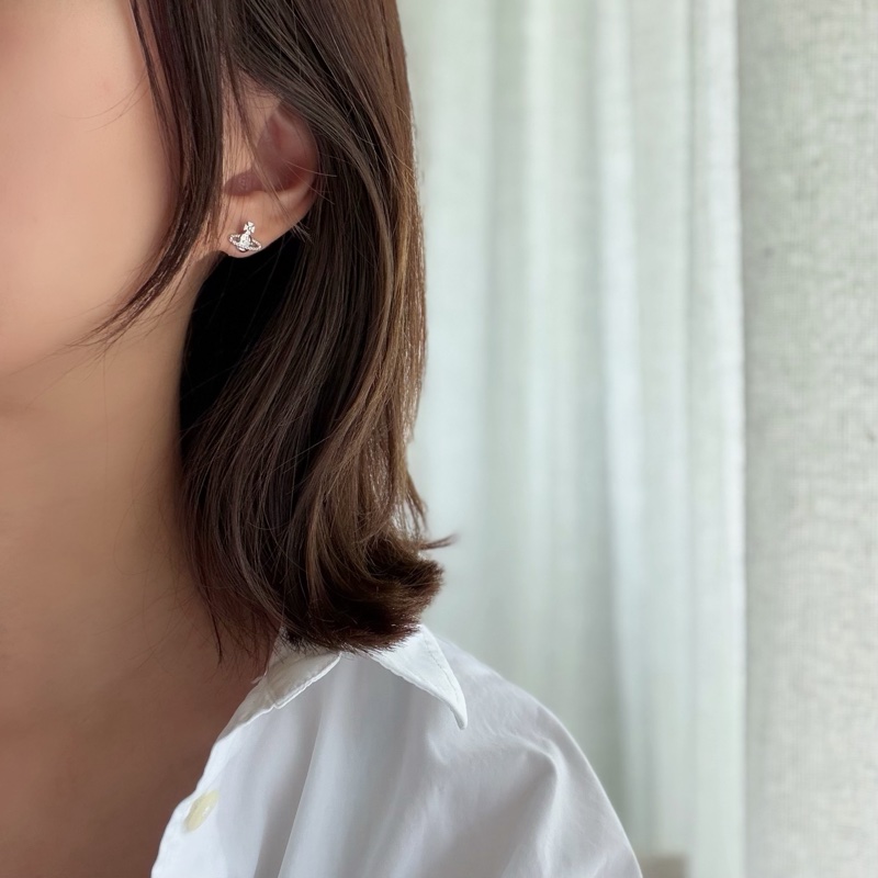 Vivienne Westwood🪐基本款 經典土星 日常耳環Farah earings (銀色)-2