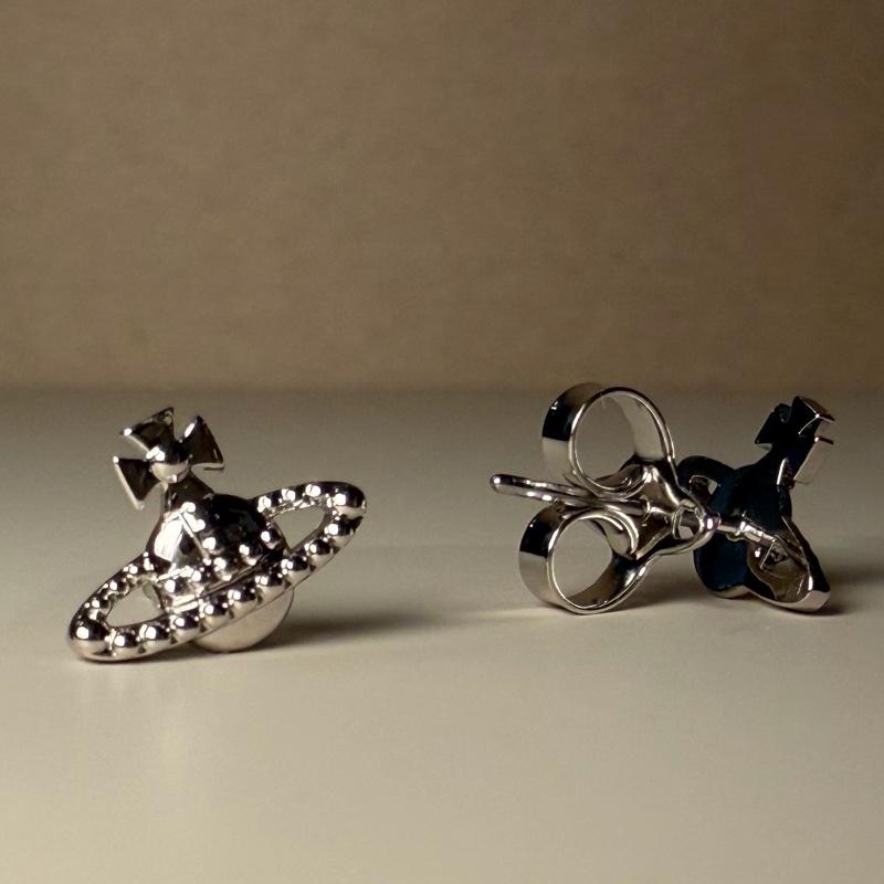Vivienne Westwood🪐基本款 經典土星 日常耳環Farah earings (銀色)-4